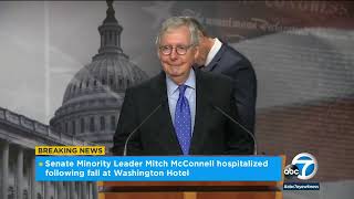 GOP leader Mitch McConnell hospitalized after tripping and falling at hotel