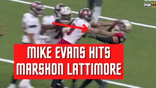 Mike Evans Hits Marshon Lattimore And Gets Ejected - New Orleans Saints Vs Tampa Bay Buccaneers