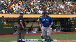 TOR@OAK: Colabello doubles to take a one-run lead