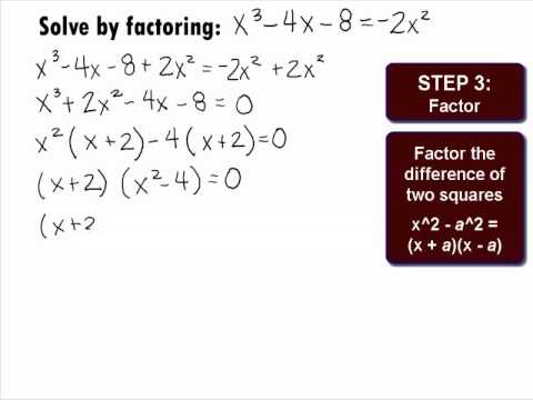 College Algebra - Solving A Polynomial By Factoring Example 3 - YouTube