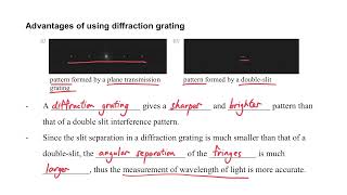 Diffraction grating (Part 8 Grating vs double-slit and Example 7)