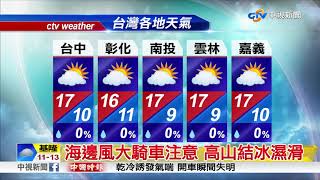 季容天氣報報 乾冷寒流持續籠罩 清晨淡水7.5度│中視早安氣象 20180111