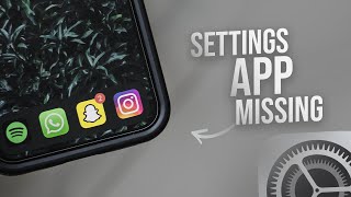 How to Fix Settings App Missing on iPhone (tutorial)