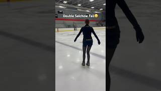 Double salchow epic fail #figureskating #fails #sports #shortsfeed #skatingfails #funny