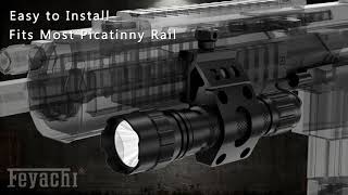 Feyachi FL11-MB Tactical Flashlight 1200 Lumen Matte Black LED Weapon Light