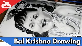 Bal Krishna Drawing pencil, little krishna thakur drawing,how to draw lord krishna, Bal gopal sketch