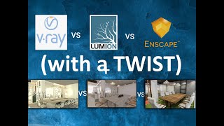 Vray vs Lumion vs Enscape (with a twist) - 3 Different Designs