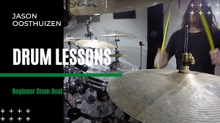 Jason Oosthuizen - Cool Basic beginner drum beat - Drum Lesson