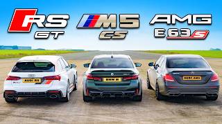 BMW M5 CS vs Audi RS6 GT vs AMG E63 S: ARRANCONES