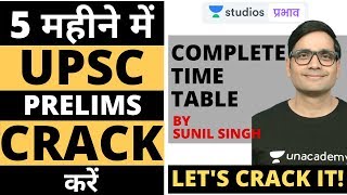5 Months UPSC Prelims: Complete Time Table | UPSC Strategy | UPSC CSE - Hindi | Sunil Singh