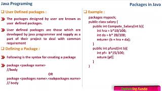 Packages – Java Programming