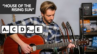 House Of The Rising Sun Guitar Lesson // EASY Acoustic Guitar Songs