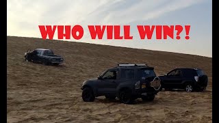 Daihutsu Terios vs Suzuki Grand Vitara vs Mitsubishi Pajero hill climb