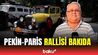 Pekindən Parisə gedən retro avtomobillərin Bakı yürüşü