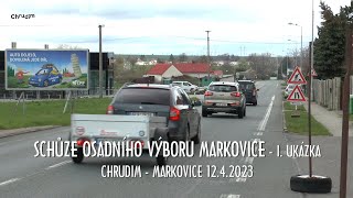 Schůze osadního výboru - Chrudim - Markovice 12.4.2023 - investice - obchvat