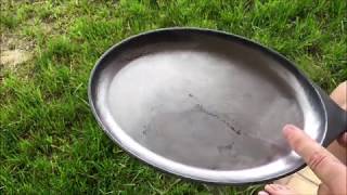 Smoothing a Bumpy CAST IRON SKILLET the Cheap Way