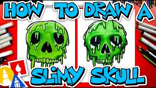 How To Draw A Slimy Skull For Halloween 💀