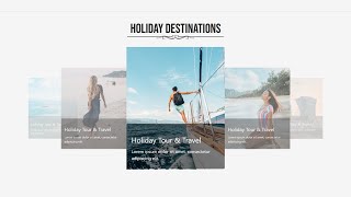3D Travel Card Carousel Slider using Materialize CSS