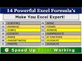 14 Powerful Excel Formula's for Everyone | Most Important Excel Formula's