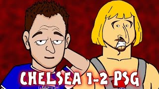 Chelsea vs PSG 1-2 (UEFA Champions League Cartoon Highlights Zlatan Ibrahimovic goal 2016)