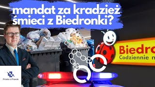 Kobieta dostała mandat za kradzież śmieci z Biedronki? Komentarz prawnika