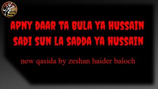 Apny Daar Ta Bula Ya HUSSAIN Mari Sun La Sada Ya HUSSAIN Qasida by zeshan haider baloch