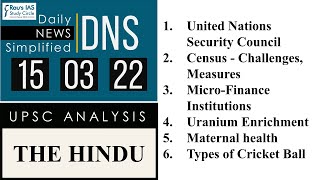THE HINDU Analysis, 15 March 2022 (Daily Current Affairs for UPSC IAS) – DNS