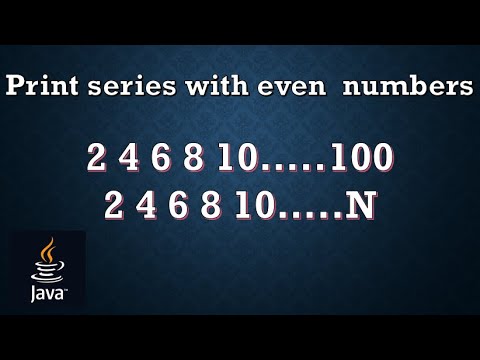 Loops In Java Print Even Numbers Till N Youtube
