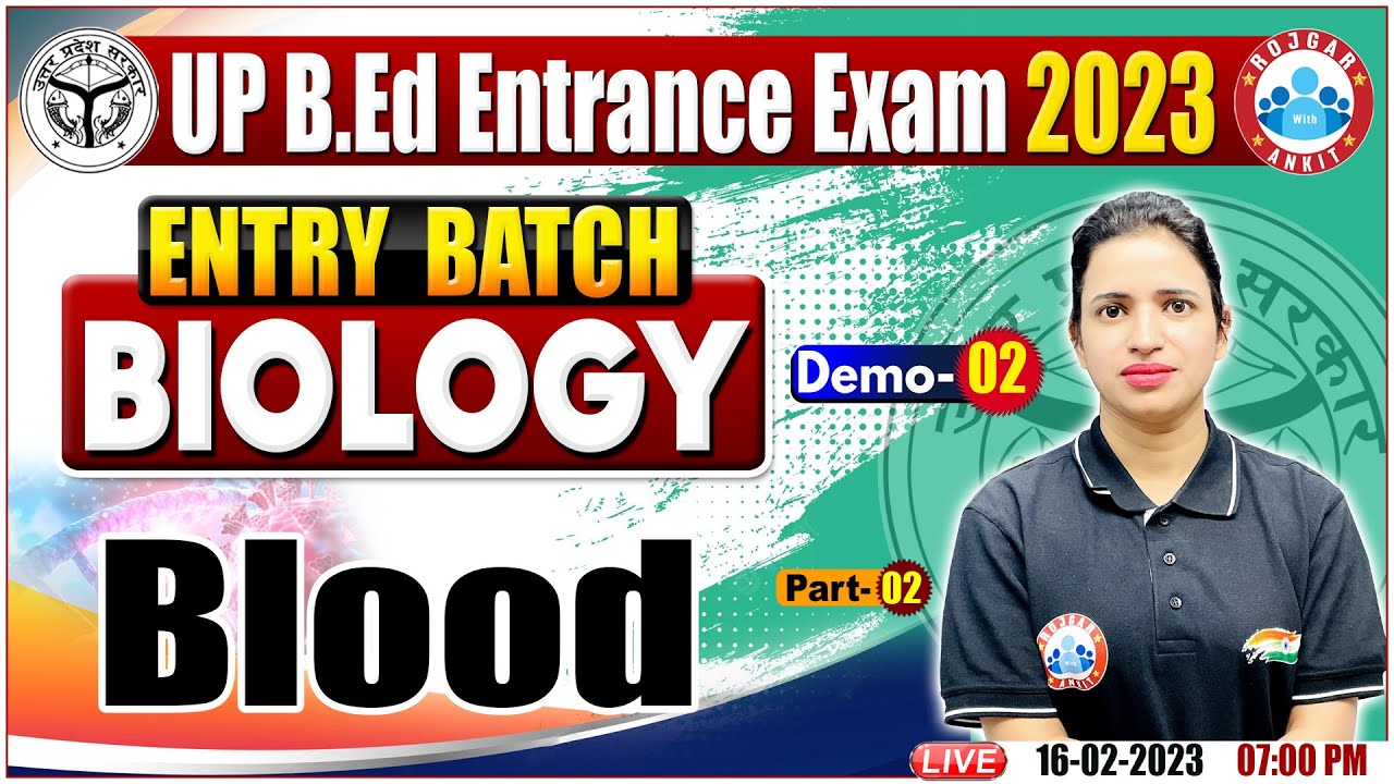 B.Ed Entrance Exam 2023 | Blood | Biology For B.Ed Entrance Demo ...