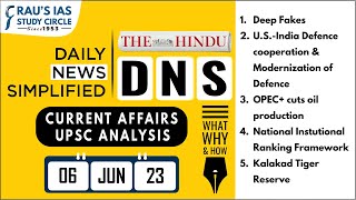 The Hindu Analysis| 6th June 2023| Daily Current Affairs| UPSC CSE 2023| DNS