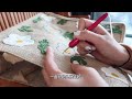 貓線手作 poke embroidery 用戳戳繡改造一個麻布袋，比十字繡還簡單，太有趣了 戳戳繡