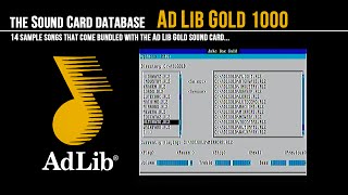 AdLib GOLD, Jukebox Sample Songs