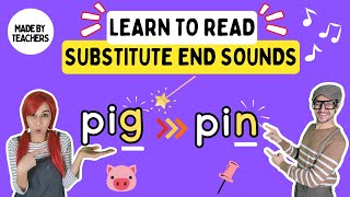 Substituting Ending Sounds | Phonemic Awareness Song for Kids