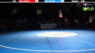 Junior 132 - Fredy Stroker (Iowa) vs. Gary Harding (Oklahoma)