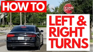 How to Turn Left and Right When Driving for Beginner Drivers (Driving Lessons)
