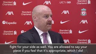'You are allowed to say your piece, which I did' - Dyche vs Klopp in the tunnel