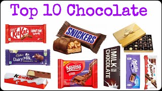 10 Chocolate Name | chocolate day kab hai | valentine week | top 10 chocolate in India