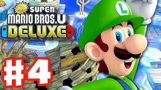 New Super Mario Bros U Deluxe - Gameplay Walkthrough Part 4 - Sparkling Waters! (Nintendo Switch)