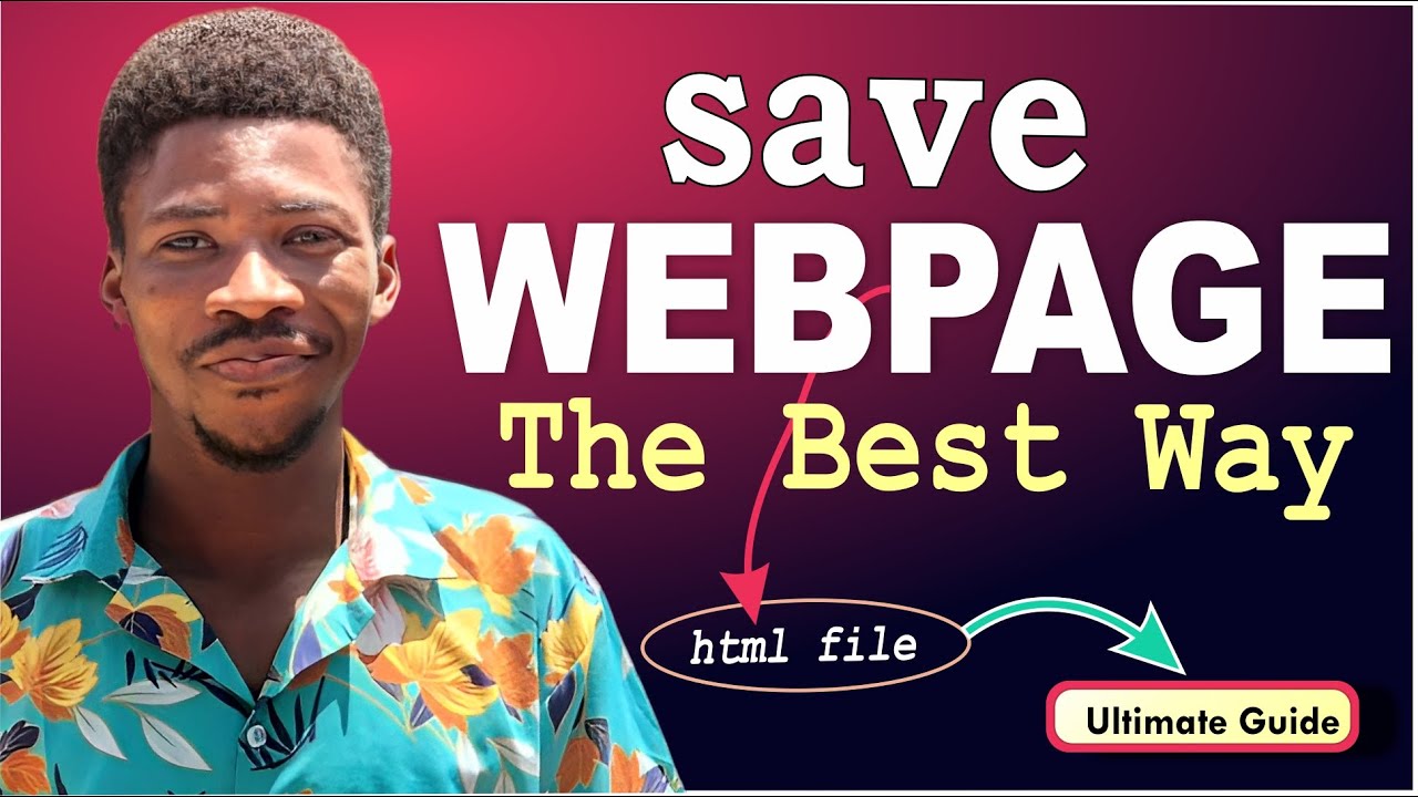 How To Save HTML Document - YouTube