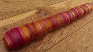 Questionable Blend 7 - Libra from World of Wool. Making Blending Board Pencil Roving