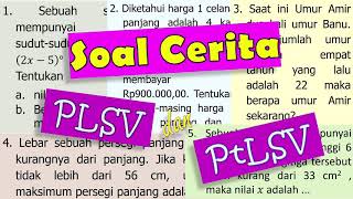 Soal Cerita PLSV dan PtLSV kelas 7