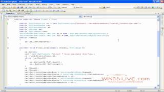 AutoComplete Functionality in WinForms - Wingslive