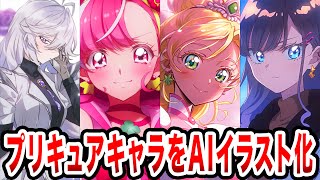 【プリキュアAIイラスト】プリキュアのキャラをAIに描かせてみた【ネットの反応集】