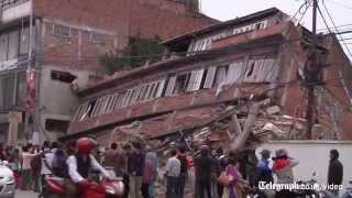 Nepal earthquake: buildings destroyed and injured treated