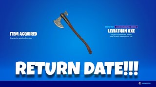 LEVIATHAN AXE RETURN DATE in FORTNITE ITEM SHOP! (Leviathan Axe Pickaxe Returning 2025)