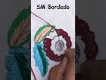 🌺 AMAZING 👆 Hand Embroidery exclusive heavy stitch double needle work with dual color flower design