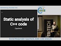 Daniel Marjamäki: Cppcheck, static code analysis