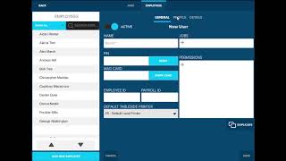 Duet POS System - Creating Employees