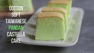 Soft and Fluffy Taiwanese Castella Cake (Pandan Flavor)