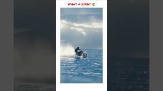 Bike ride on water 🤯😱Wait for end 😱 #bikergirl  #bikestunt  #motovlog  #shorts  #zx10r